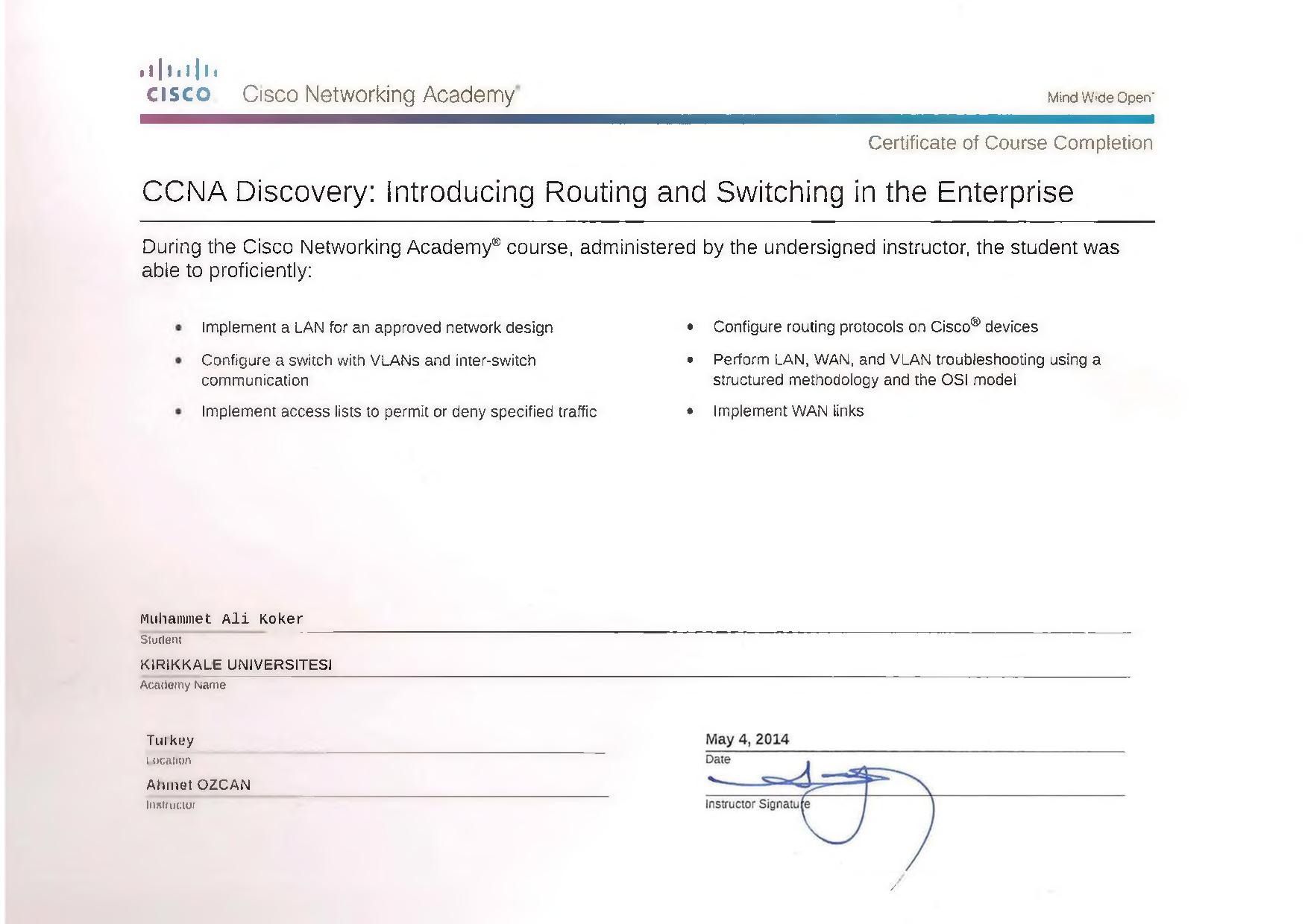 ccna3.jpg - Cisco, CCNA 3: Introducing Routing and Switching in the Enterprise - Yük. Müh. Muhammet Ali Köker