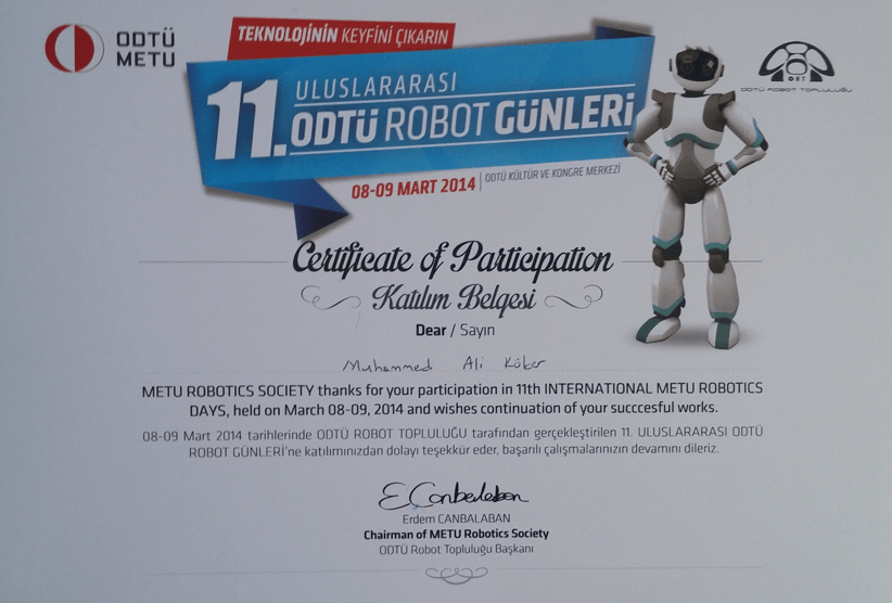 odtu.robot.2014.png - Orta Doğu Teknik Üniversitesi Robot Yarışması - Yük. Müh. Muhammet Ali Köker