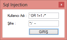 sqlinjection07.png - SQL Enjeksiyonu ve Veri Tabanı Güvenliği - Yük. Müh. Muhammet Ali Köker
