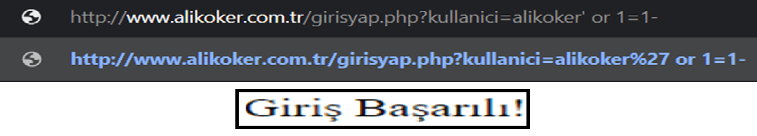 sqlinjection08.png - SQL Enjeksiyonu ve Veri Tabanı Güvenliği - Yük. Müh. Muhammet Ali Köker