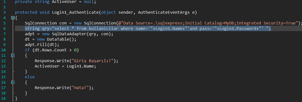 sqlinjection10.png - SQL Enjeksiyonu ve Veri Tabanı Güvenliği - Yük. Müh. Muhammet Ali Köker