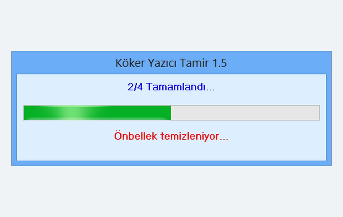Köker YazıcıTamir 1.5 printer spooler cleanup progress in 2013